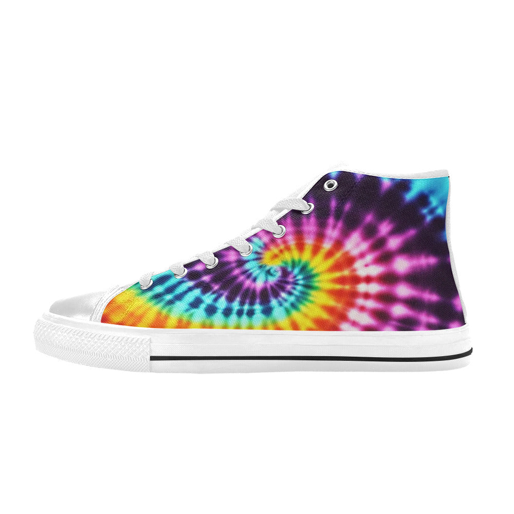 WOMEN'S Cc Tie Dye Art High Top Canvas Surreal Shoes