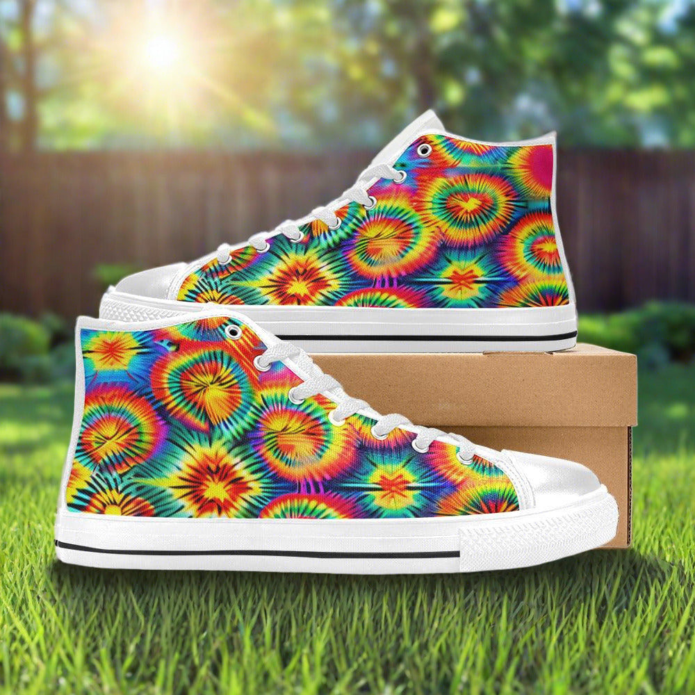 Peacock Amber Gold Unique MEN Bold Art - Freaky Shoes | Custom Art Sneakers