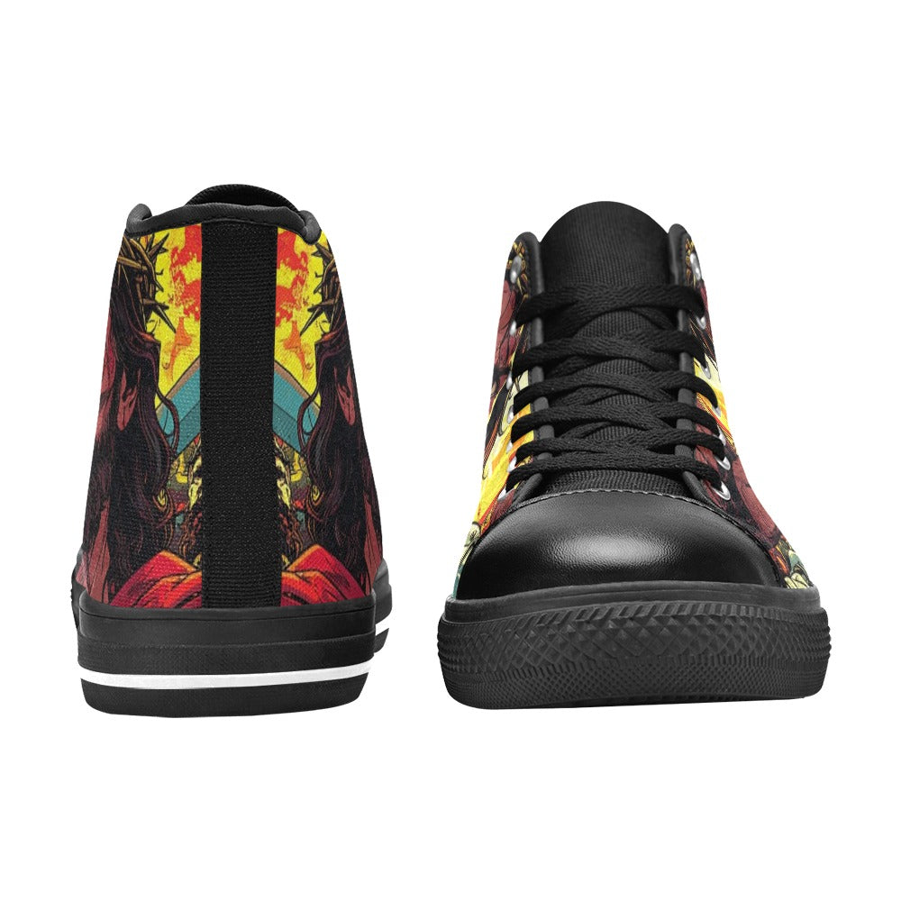 MEN'S Jesus_Ht_10 Men’S High Top Canvas Grunge Custom Shoes