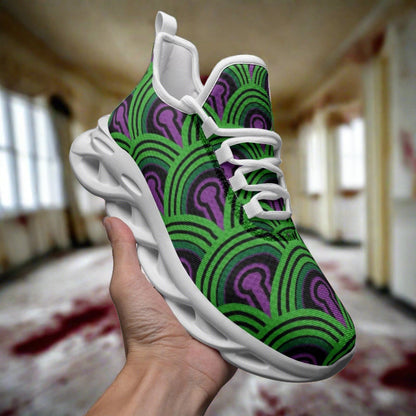 Aztec Navy Indigo Unique Bold Art - Freaky Shoes | Custom Art Sneakers