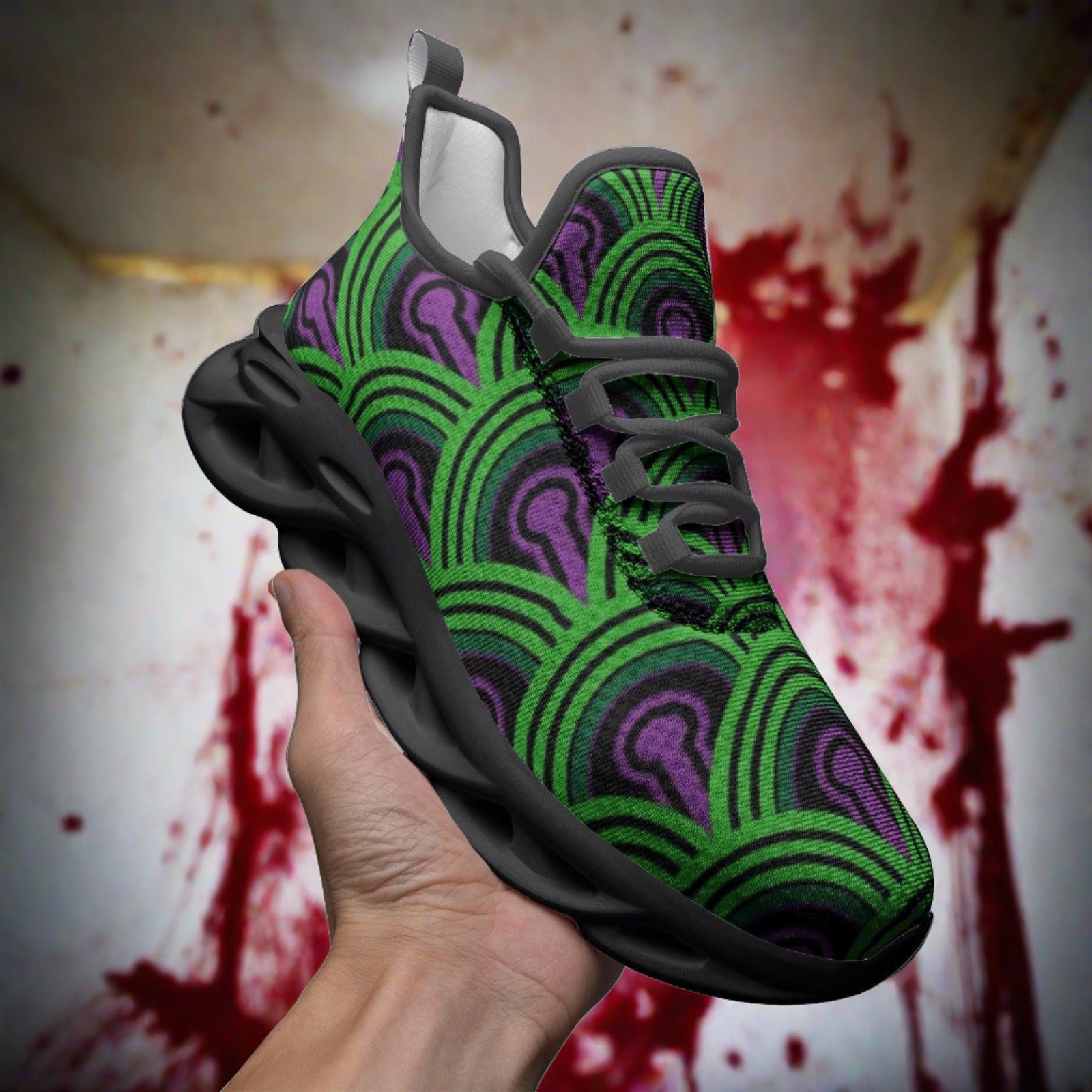 Aztec Navy Indigo Unique Bold Art - Freaky Shoes | Custom Art Sneakers