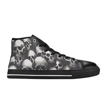 MEN'S Cc Skull Art Men’S High Top Canvas Cottagecore Custom Sneakers