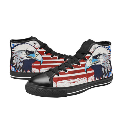 MEN'S Patriotic Eagle Art Men’S High Top Canvas Dark Academia Custom Sneakers