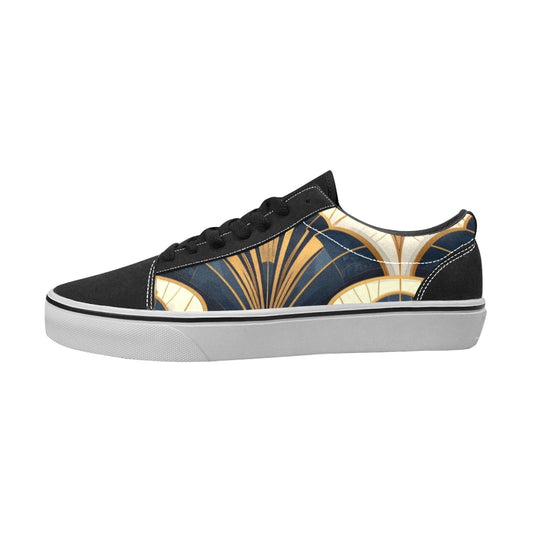 Art Deco Illustration Pattern 883665 Women's Low Top Skateboarding Shoes (Model E001-2)
