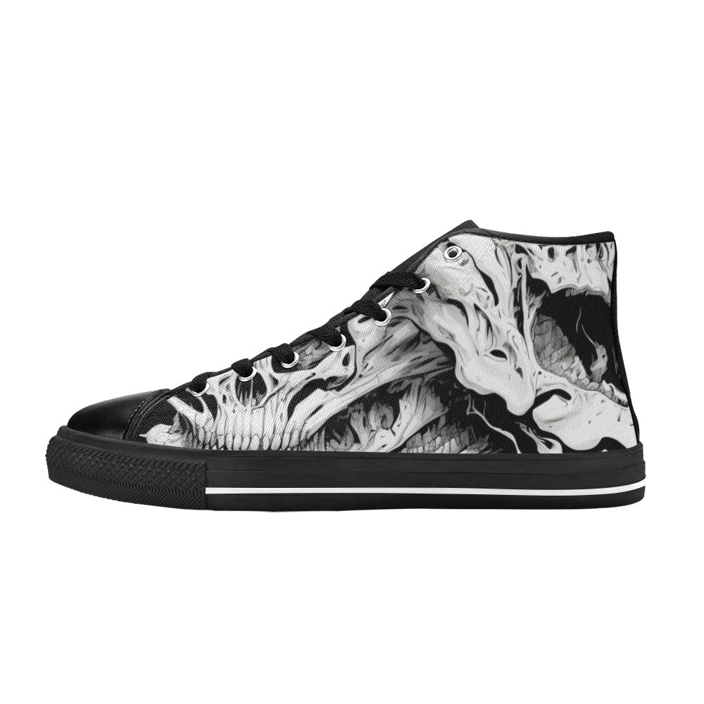 WOMEN'S Cc Horror Art High Top Canvas Wallpaper Art Custom Shoes
