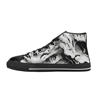 WOMEN'S Cc Horror Art High Top Canvas Wallpaper Art Custom Shoes