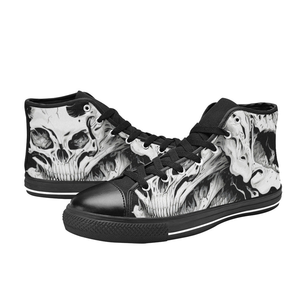 WOMEN'S Cc Horror Art High Top Canvas Wallpaper Art Custom Shoes
