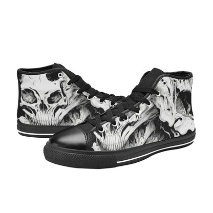WOMEN'S Cc Horror Art High Top Canvas Wallpaper Art Custom Shoes