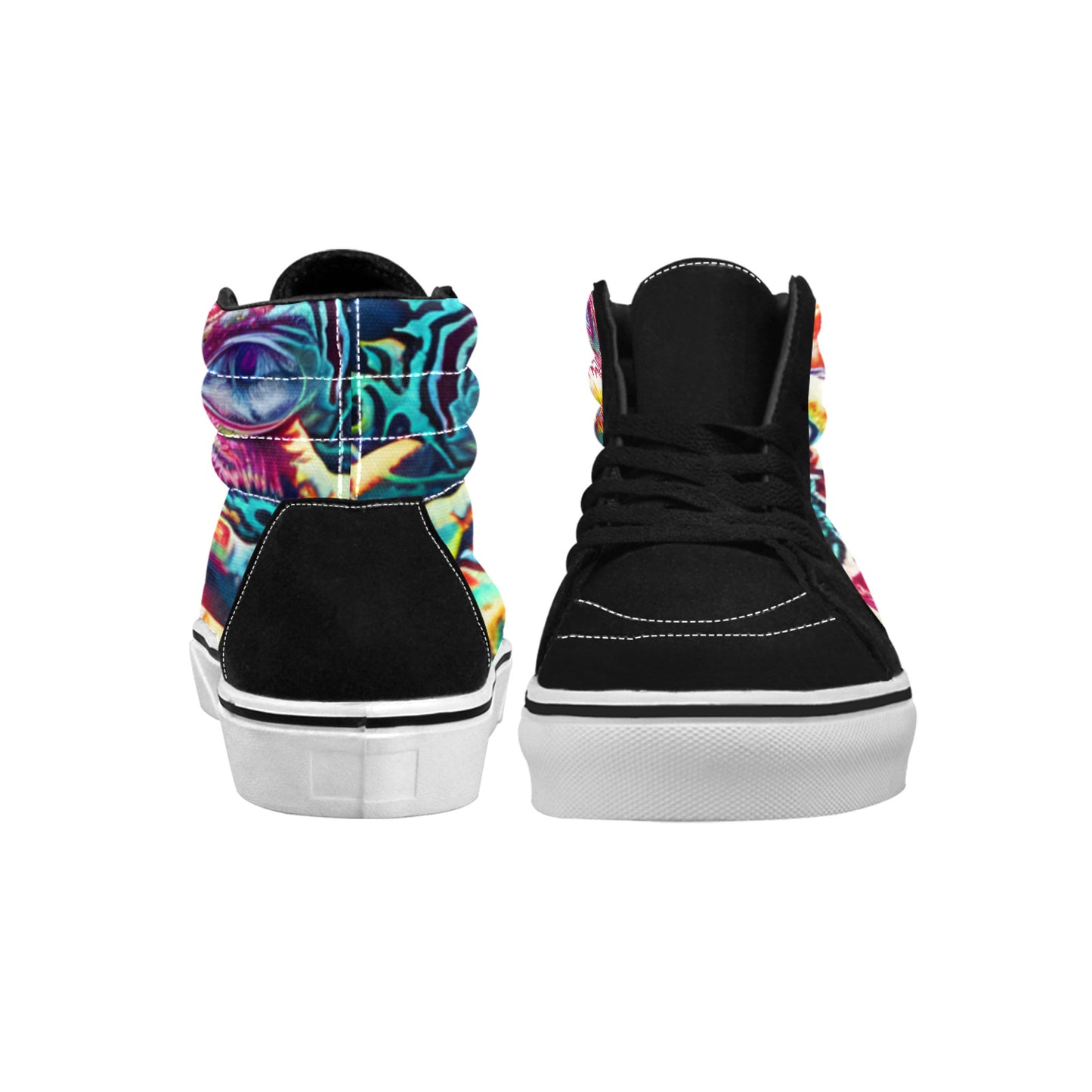MEN'S Psychedelic Art Tie Dye High Top Skateboarding Cottagecore Shoes