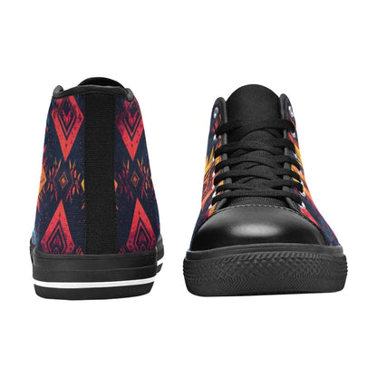 Wild Tribal Ripple 2 Men’s Classic High Top Canvas Shoes