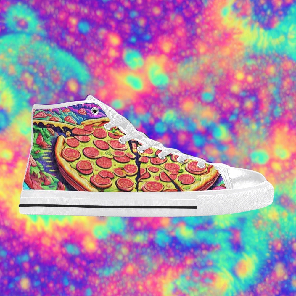 Aztec Red Gold Unique WOMEN Bold Art - Freaky Shoes | Custom Art Sneakers
