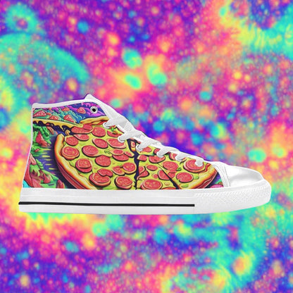 Aztec Red Gold Unique WOMEN Bold Art - Freaky Shoes | Custom Art Sneakers