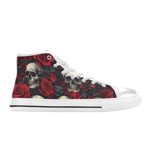 WOMEN'S Skull And Roses High Top Canvas Y2K Sneakers