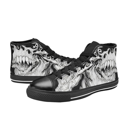 WOMEN'S Cc Demons Grey High Top Canvas Vibrant Chaos Custom Shoes