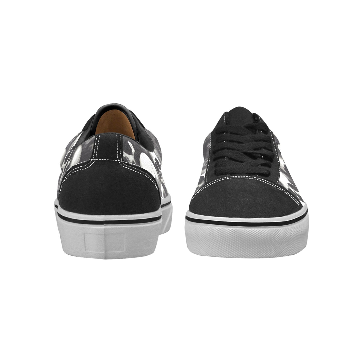 WOMEN'S Skulls One Color Print Low Top Skateboarding Dreamcore Custom Shoes
