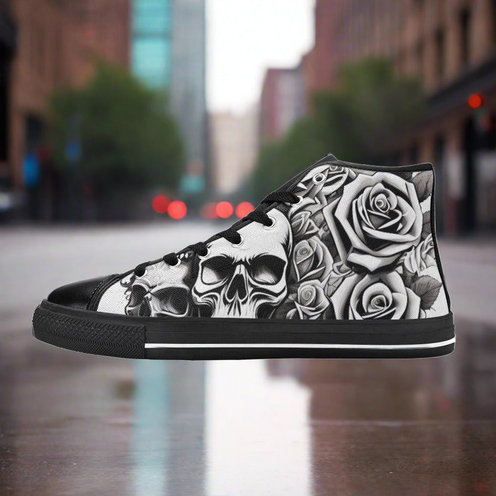 Wolf Red Gold Vivid Bold Art - Freaky Shoes