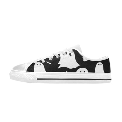 MEN'S Boo Halloween Ghosts Canvas Grunge Custom Sneakers