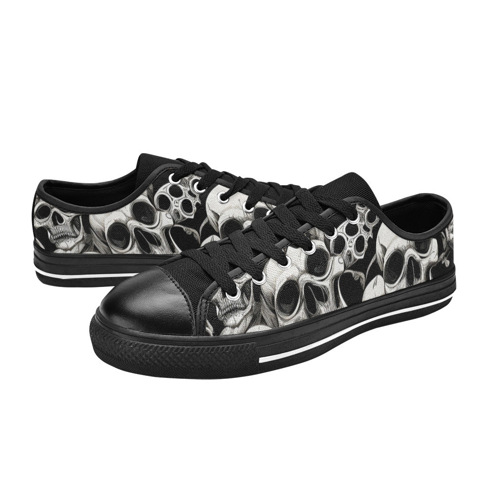 WOMEN'S Skulls Mania Canvas Cottagecore Sneakers