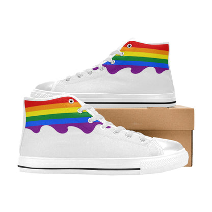 MEN'S Flag 1 Pride LGBT High Top Canvas Sneakers