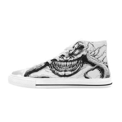 MEN'S Cc Super Human Grey High Top Canvas Cottagecore Custom Shoes