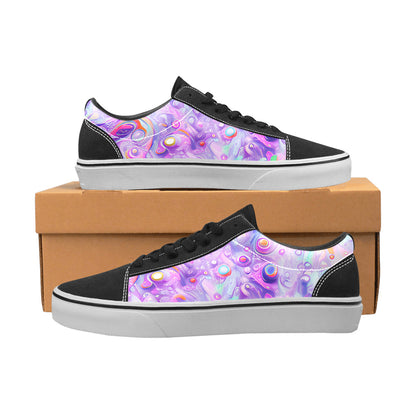 WOMEN'S Acid Bath 10 Low Top Skateboarding Neon Fantasy Custom Sneakers