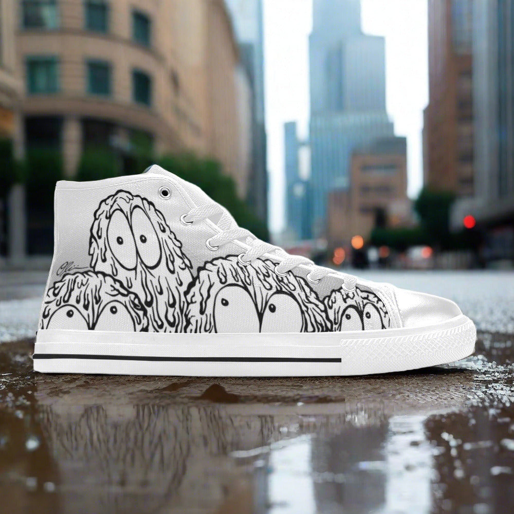 Dripping Monsters Grey Women - Freaky Shoes®