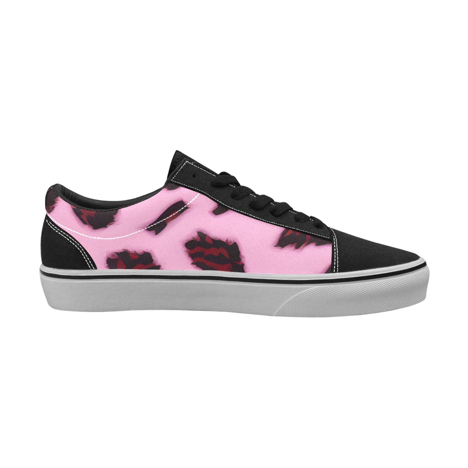 MEN'S Animal Print Pattern Background Low Top Skateboarding Aesthetic Custom Shoes