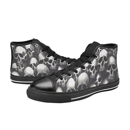 MEN'S Cc Skull Art Men’S High Top Canvas Cottagecore Custom Sneakers