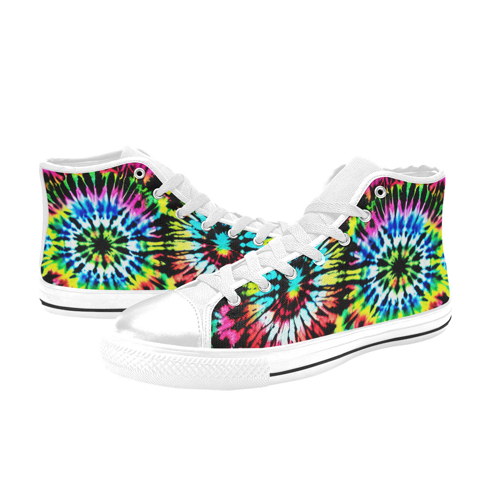 MEN'S Cc Tie Dye Art High Top Canvas Y2K Custom Sneakers