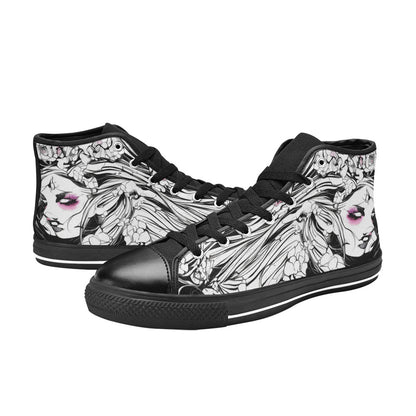 WOMEN'S Ink Art 2 High Top Canvas Vivid Sneakers
