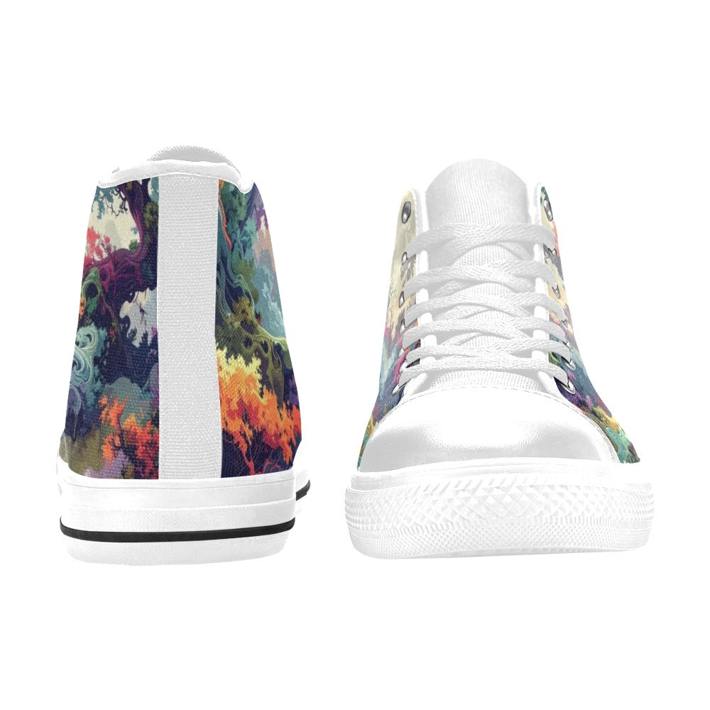 Camo Design 1 Women's High Top Canvas Shoes