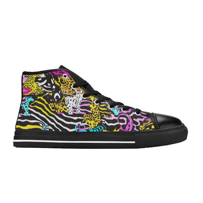 MEN'S More Pineapples 2 Men’S High Top Canvas Neon Fantasy Shoes