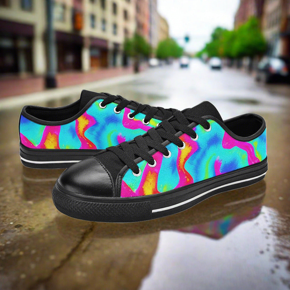 Koi Green Emerald Wearable WOMEN Bold Art - Freaky Shoes | Custom Art Sneakers