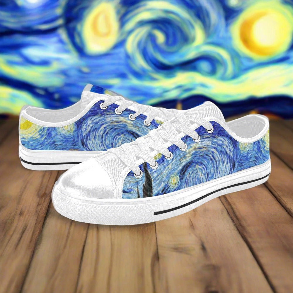 Mermaid Orange Black Vivid Bold Art - Freaky Shoes
