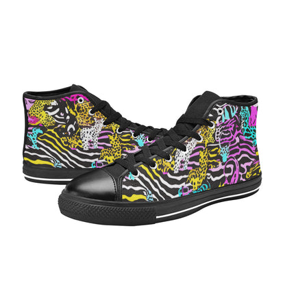 MEN'S More Pineapples 2 Men’S High Top Canvas Neon Fantasy Shoes