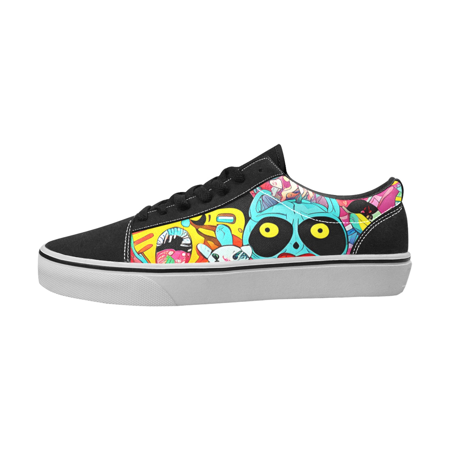 WOMEN'S Crazy Illustrations 2 Low Top Skateboarding Aesthetic Custom Sneakers