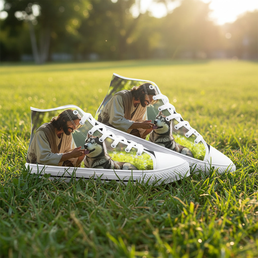 Mermaid White Gold Custom Bold Art - Freaky Shoes