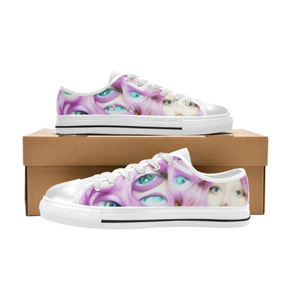 MEN'S Cc Wall Eyes Trippy Canvas Surreal Custom Sneakers