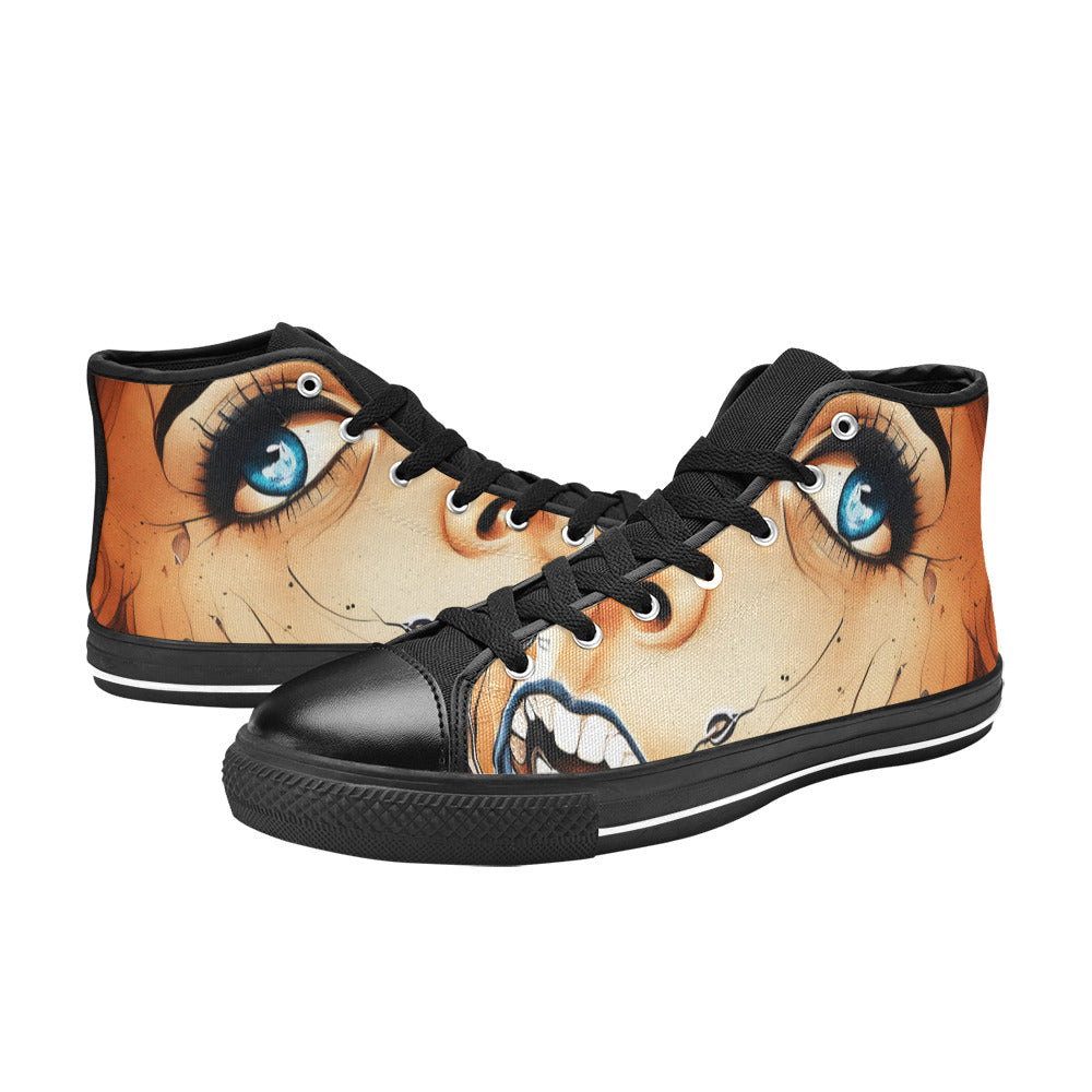 WOMEN'S Cc Retro Face 5 High Top Canvas Aesthetic Sneakers