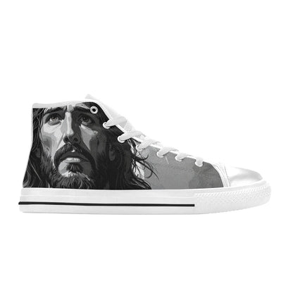 WOMEN'S Jesus_Ht_04 High Top Canvas Wallpaper Art Custom Shoes