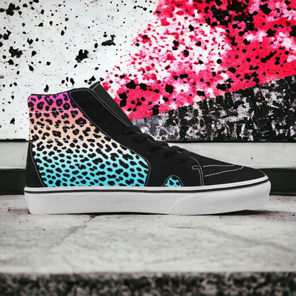 Cherry Blossom Navy Indigo Vivid WOMEN Bold Art - Freaky Shoes | Custom Art Sneakers