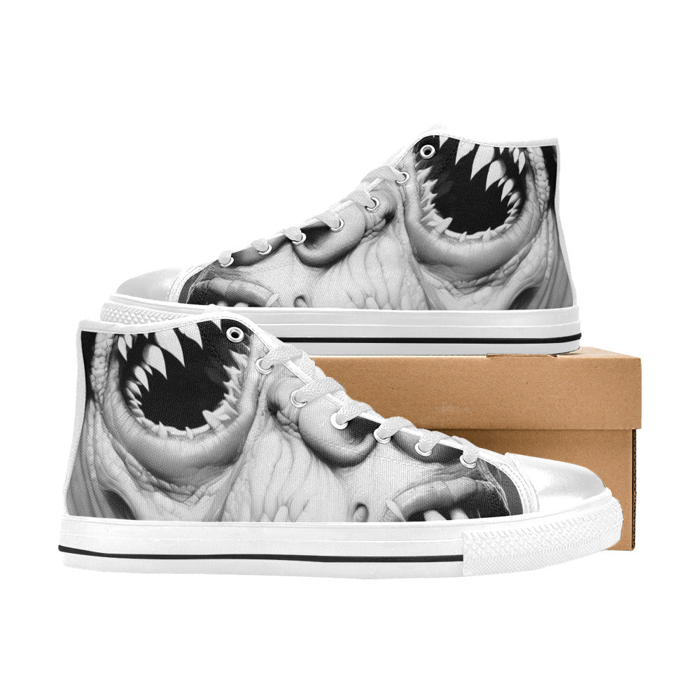 MEN'S Cc Twisted Faces 2 High Top Canvas Surreal Custom Sneakers