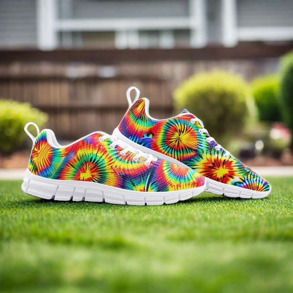 Aurora Borealis Amber Gold Vivid Bold Art - Freaky Shoes | Custom Art Sneakers