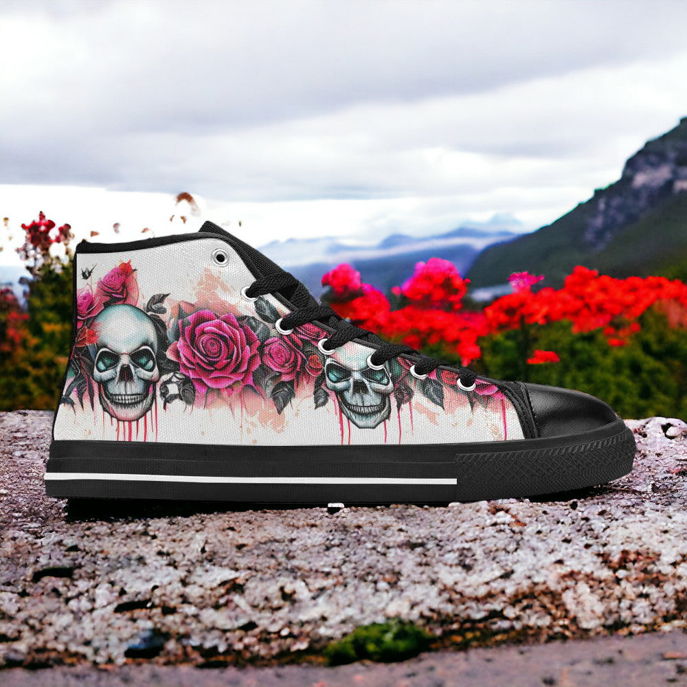 Jellyfish Teal Gold Artistic MEN Bold Art - Freaky Shoes | Custom Art Sneakers