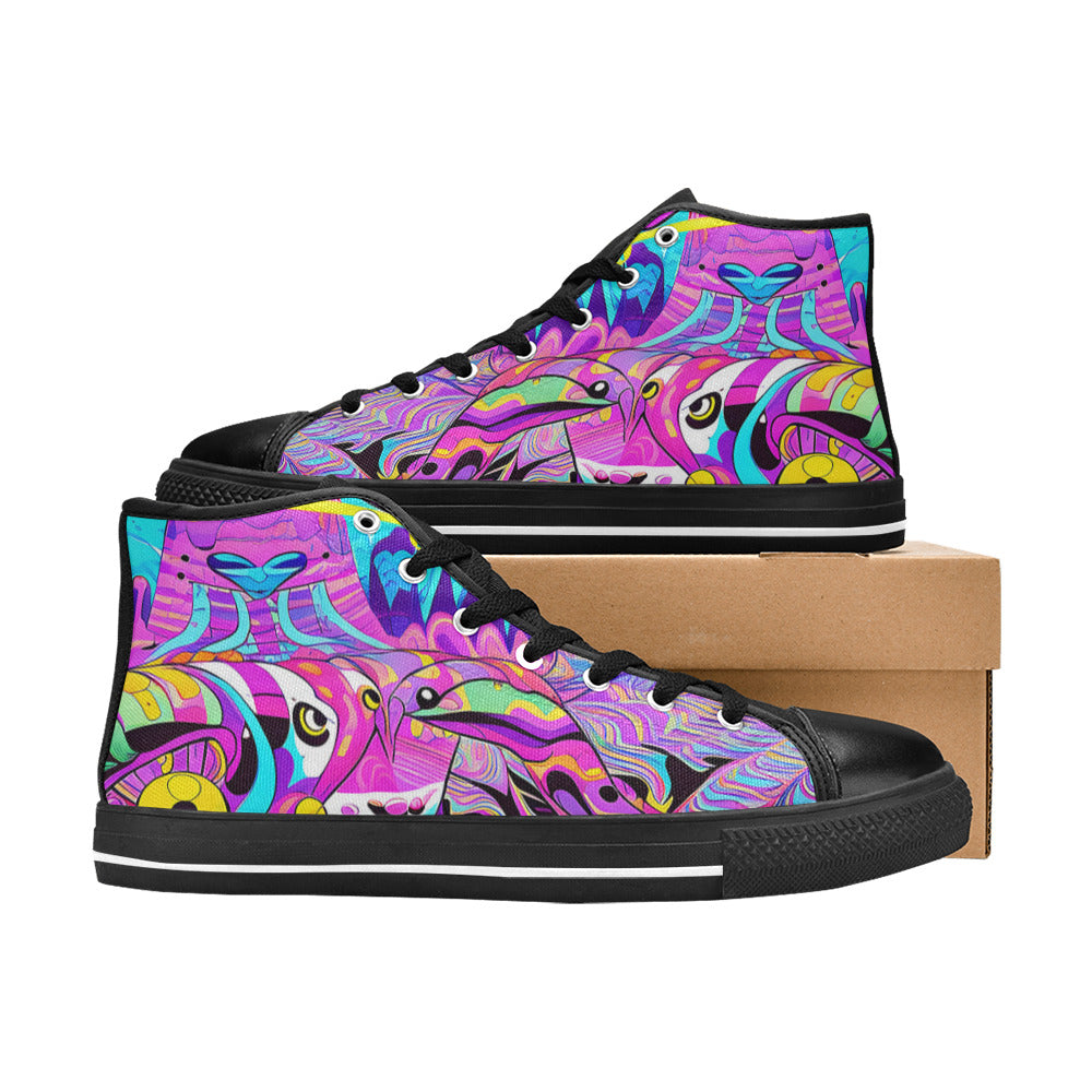 MEN'S Trip Art 2 Men’S High Top Canvas Cottagecore Custom Shoes