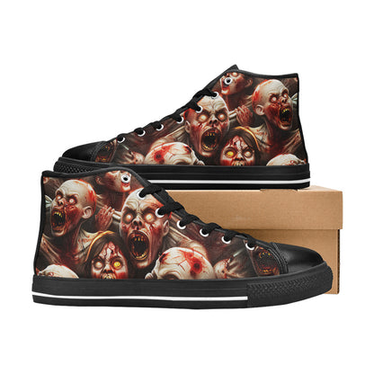 WOMEN'S Monsters High Top Canvas Neon Fantasy Custom Sneakers