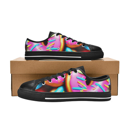 WOMEN'S Cc Donut Art Canvas Wallpaper Art Sneakers