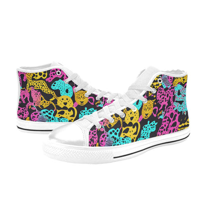MEN'S Animal Print Art Men’S High Top Canvas Vivid Custom Sneakers