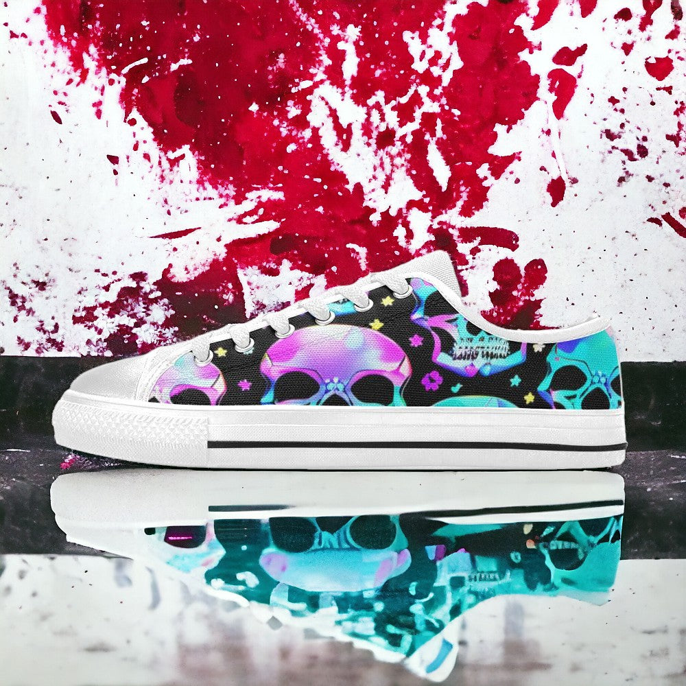 Cherry Blossom Red Gold Vivid MEN Bold Art - Freaky Shoes | Custom Art Sneakers