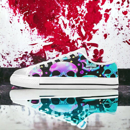 Cherry Blossom Red Gold Vivid MEN Bold Art - Freaky Shoes | Custom Art Sneakers